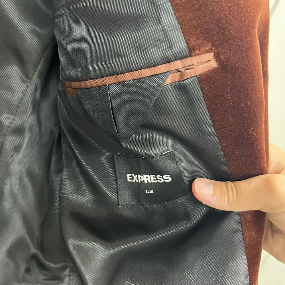 Express men’s Rust Velvet slim fit Blazer BRAND NEW